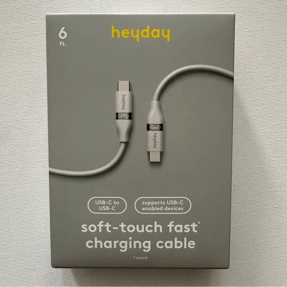 Heyday Soft-Touch USB-C Cable - 3 Pack